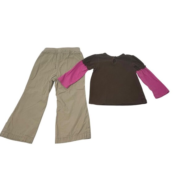 Toddler Girls Outfits - 2 pants, 1 Shirt, 1 Body Suit - Sizes 24 M and 2T - Picture 3 of 6